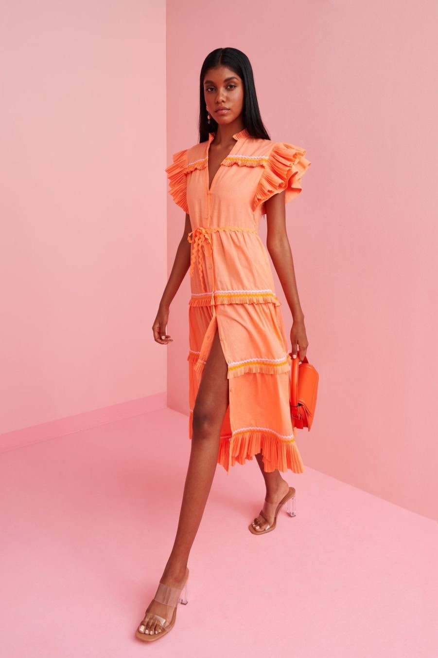 Clearance Celia B Moonlit Dress Orange