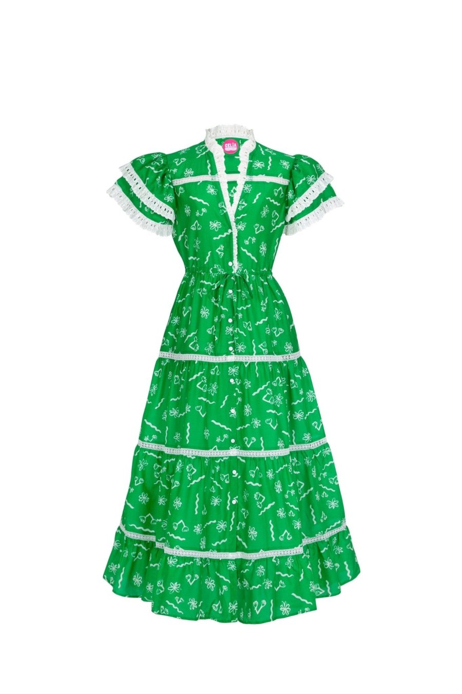 New Celia B Sedna Dress-Green