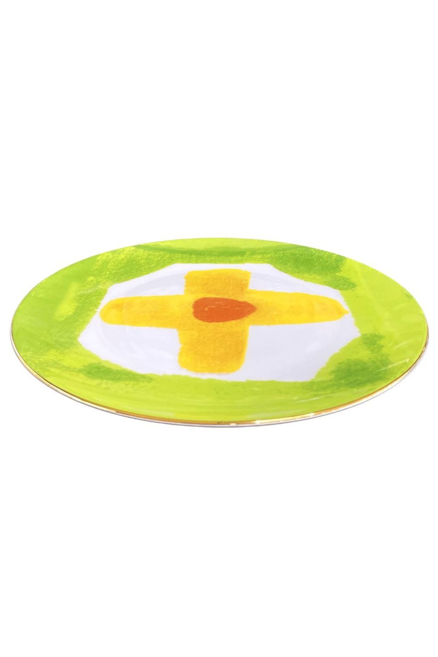 New Celia B Yelow Iris Plate Set Of Two